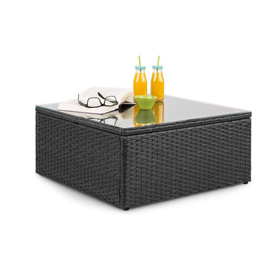 Loungetisch - 75 x 75 x H 30 cm - polyrattan