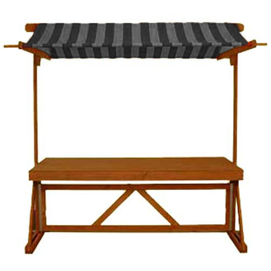 Marktstand aus Holz - Dach anthrazit