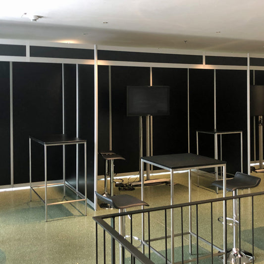 Systemwand - schwarze Wandfüllung