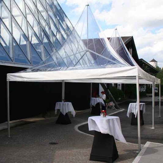 Pagodenzelt transparent - 5 x 5 Meter