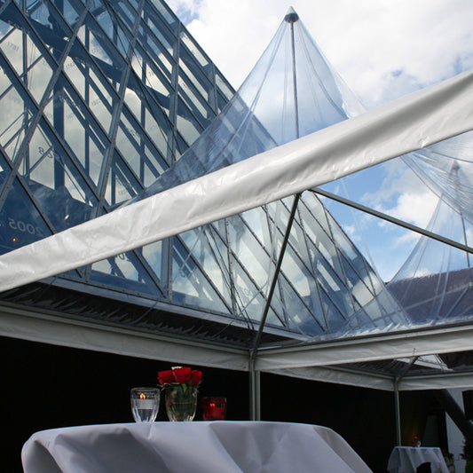Pagodenzelt transparent - 5 x 5 Meter