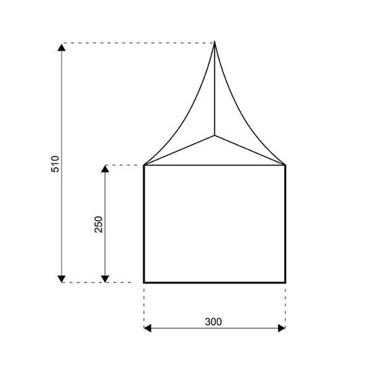 Pagodenzelt - 3 x 3 Meter