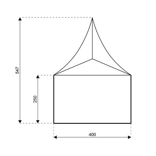 Pagodenzelt - 4 x 4 Meter
