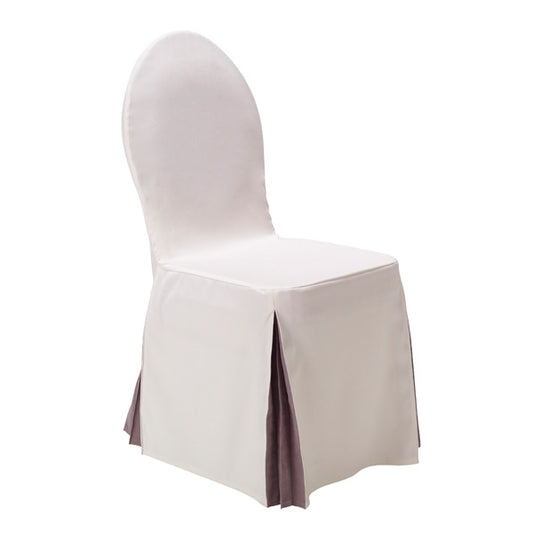 Stuhlhussen - weiss/grau