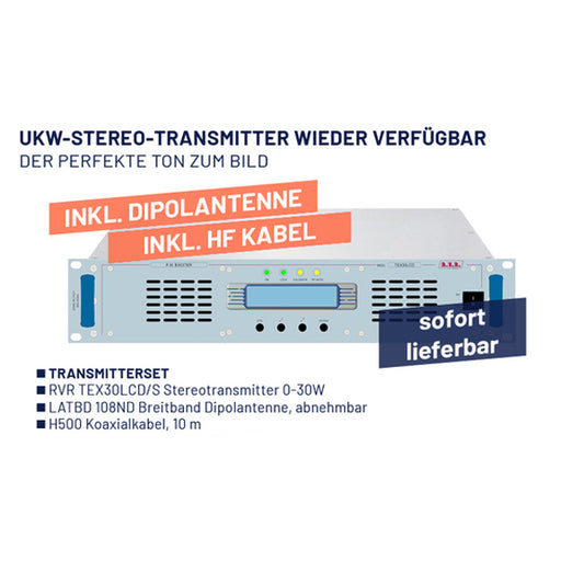 UKW - FM Transmitter - RVR TEX 30 LCD/S