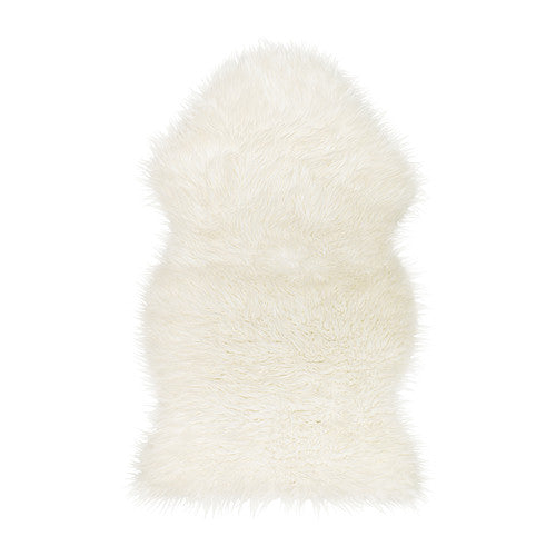 Schaffell Teppich - 100 x 60 cm - weiss