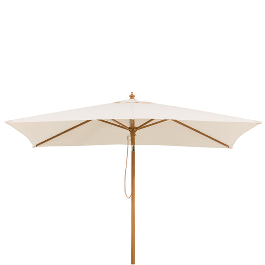 Sonnenschirm - 300 x 300 cm - naturweiß - Holz