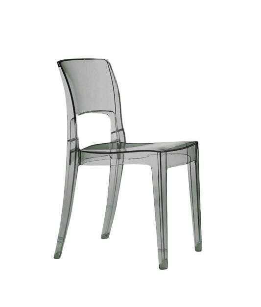 Sessel Christo - transparent / smoke grey