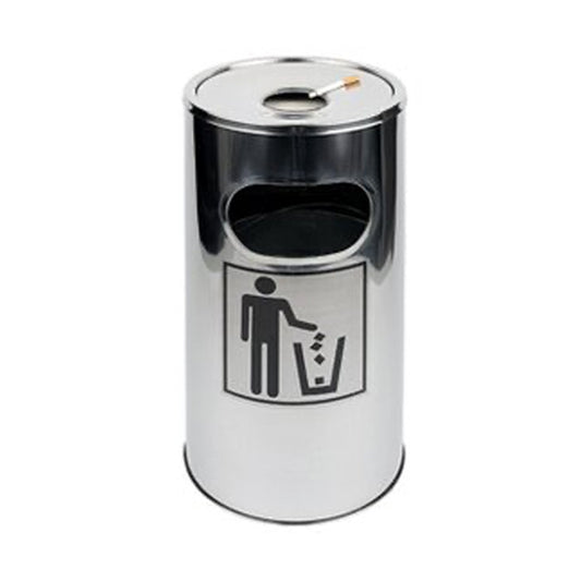 Standaschenbecher Edelstahl Ø 30 cm - Höhe 60 cm