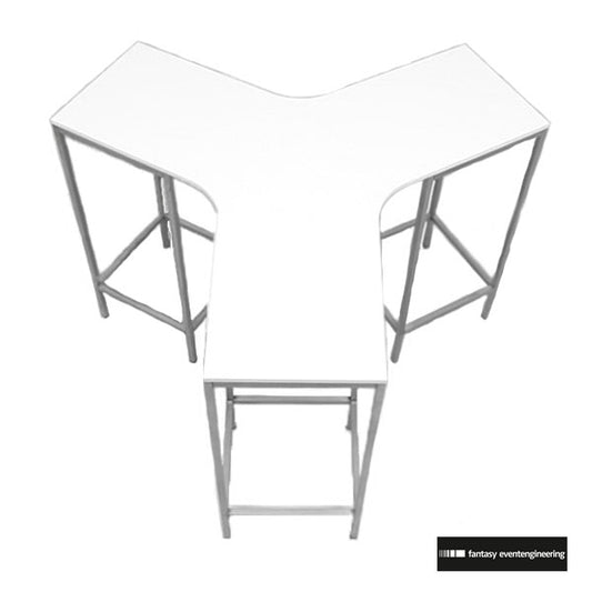 Stehtisch / Hochtisch "Star" - 178 x 155 x H 105 cm - weiss