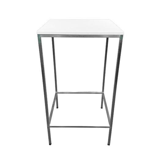 Stehtisch "Industrial" - 60 cm x 60 cm - weiss