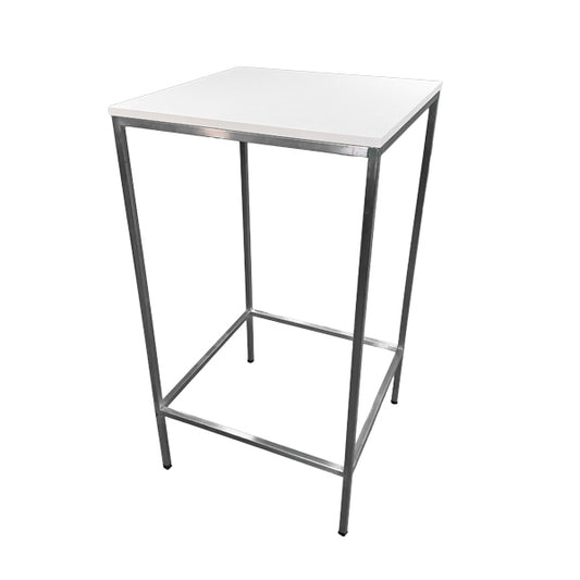 Stehtisch "Industrial" - 60 cm x 60 cm - weiss