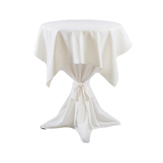 Husse für Stehtische Ø 80 cm / weiss - mit Schleife