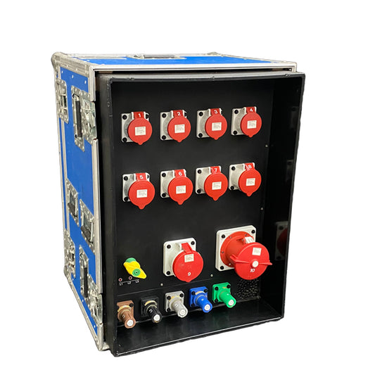 Stromverteiler - Powerlock 3P + N + PE In => 1 x CEE 125 A, 1 x CEE 63 A, 4 x CEE 32 A, 4 x CEE 16 A