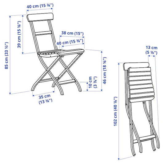 Holzstuhl weiss - klappbar