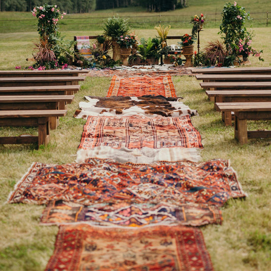 Vintage Teppich - 200 x 280 cm - orientalisch rot