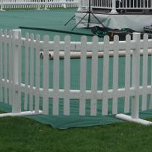 Eckelement für Mobilzaun aus Kunststoff