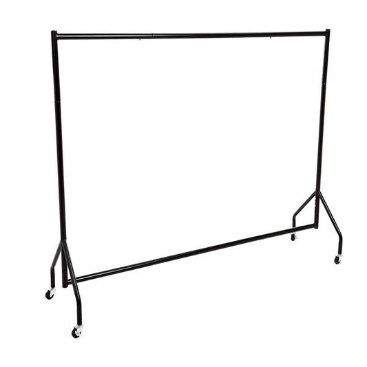 Garderobenständer rollbar Breite 152 cm x Höhe 157 cm - schwarz