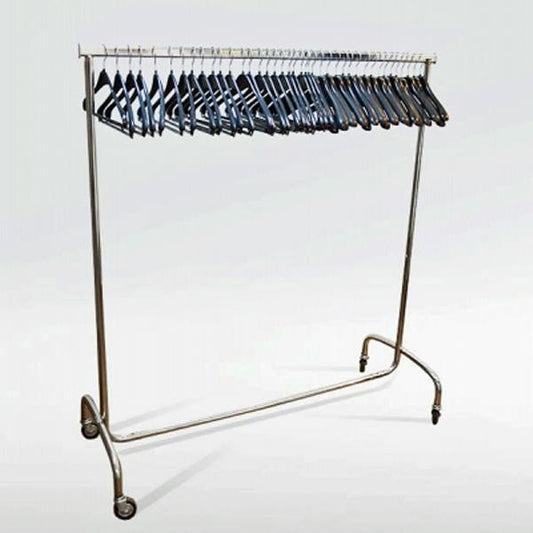 Garderobenständer rollbar Breite 145 => 200 cm x Höhe 152 cm - chrom