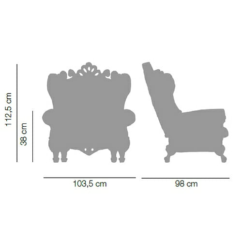 Sessel - Queen of love - milky white