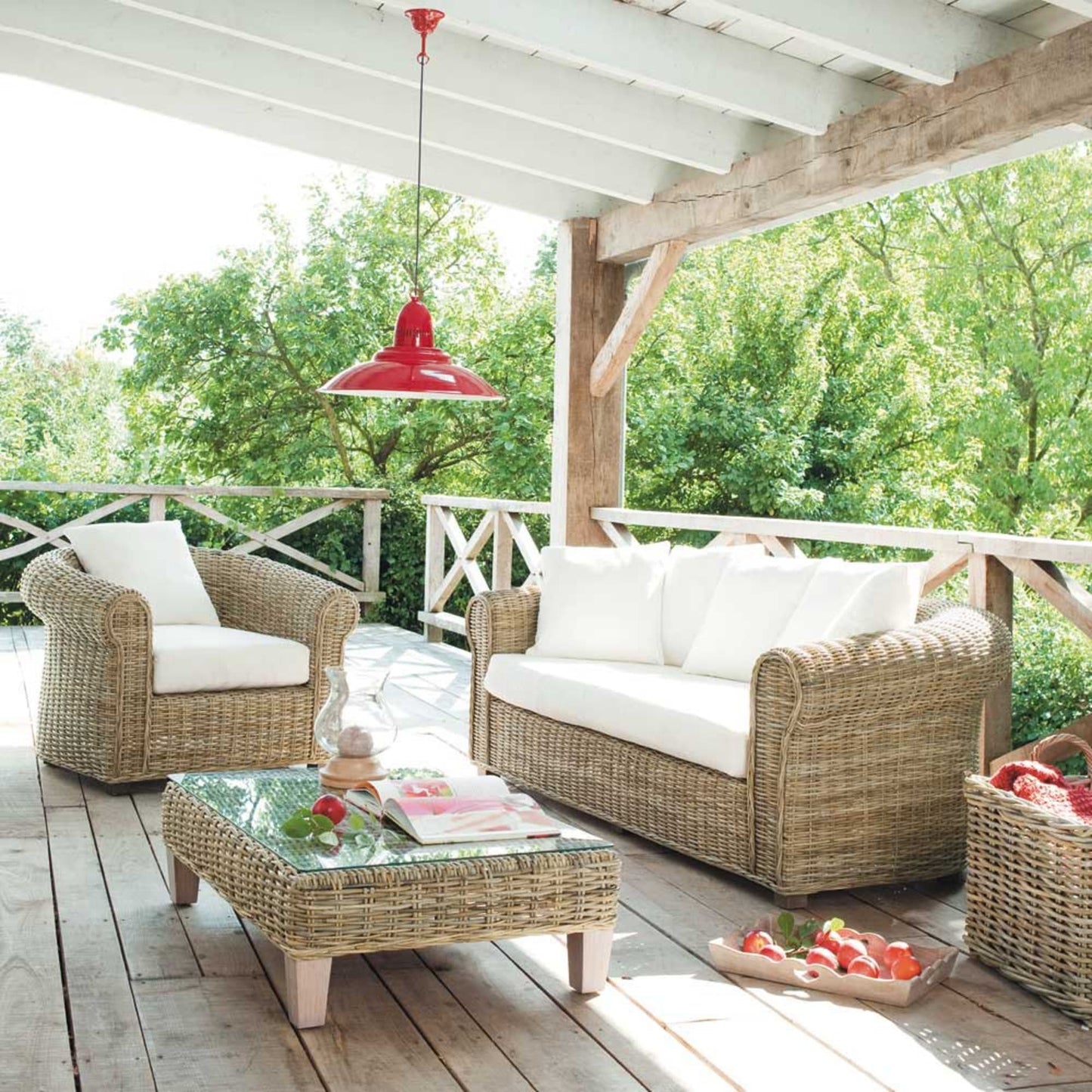 Rattansofa 3-Sitzer