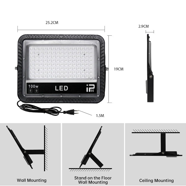 UV-Schwarzlicht Led Fluter - 100 W