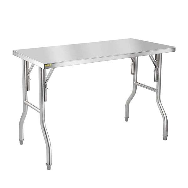 Edelstahl Arbeitstisch / klappbar - 122 x 61 cm