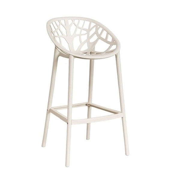 Barhocker mit Rückenlehne "Julia" - Braun Tapoica