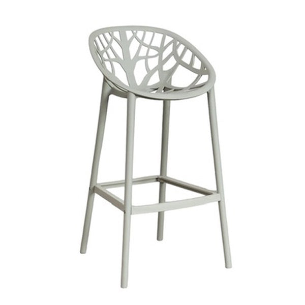 Barhocker mit Rückenlehne "Julia" - Grün Caqui