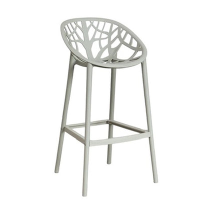 Barhocker mit Rückenlehne "Julia" - Grün Caqui