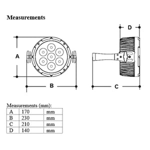 Akku LED Spot - BeamZ WBP612IP Led Strahler- 6 x 12 Watt