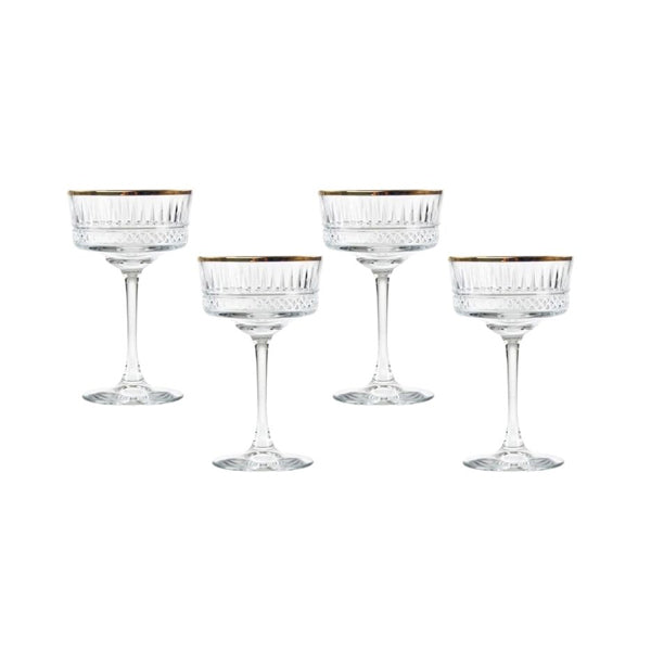 Cocktail- Champagnerglas mit Goldrand "Elysia - Pasabahce" - 0,260 l