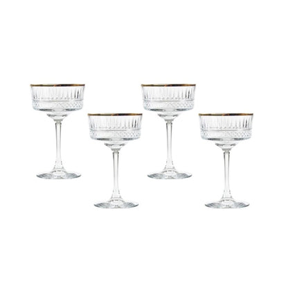 Cocktail- Champagnerglas mit Goldrand "Elysia - Pasabahce" - 0,260 l