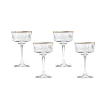 Laden Sie das Bild in den Galerie-Viewer, Cocktail- Champagnerglas mit Goldrand &quot;Elysia - Pasabahce&quot; - 0,260 l
