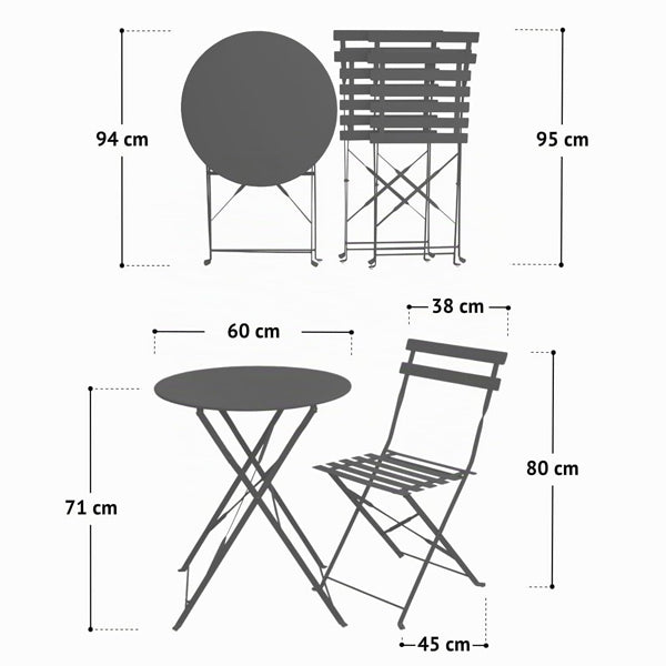 Gartenstuhl weiss - klappbar