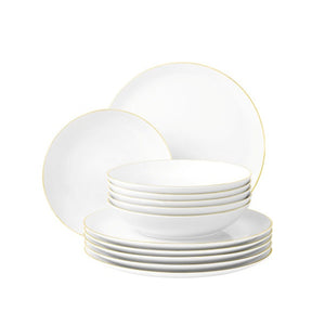 Suppenteller mit Goldrand - Ø 21 cm