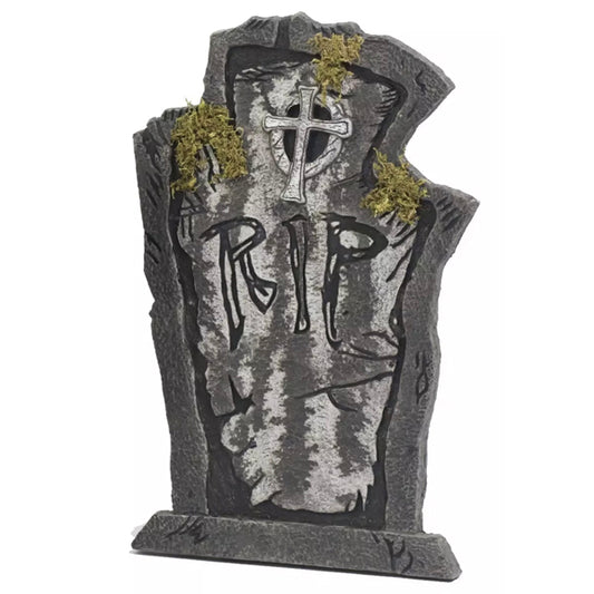 Grabstein R.I.P. mit Moos