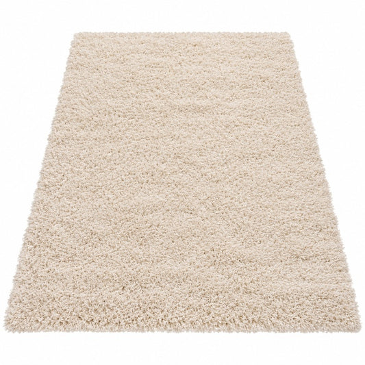 Hochflor Teppich - 160 x 230 cm - creme