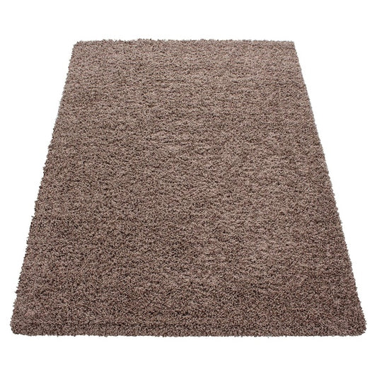 Hochflor Teppich - 160 x 230 cm - mokka