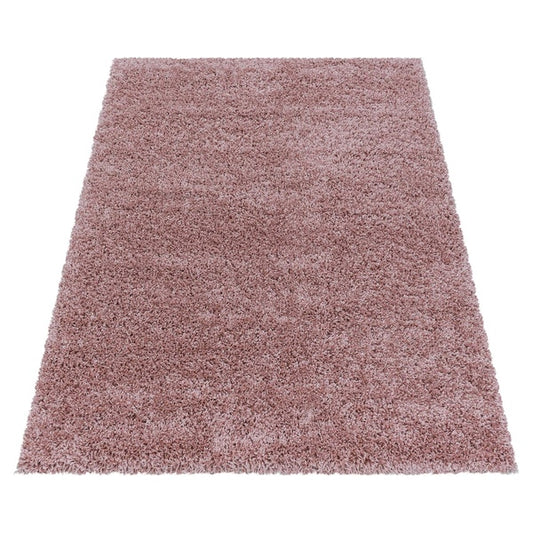 Hochflor Teppich - 160 x 230 cm - rosa