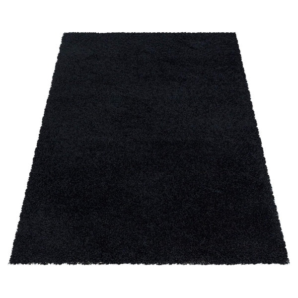 Hochflor Teppich - 160 x 230 cm - schwarz