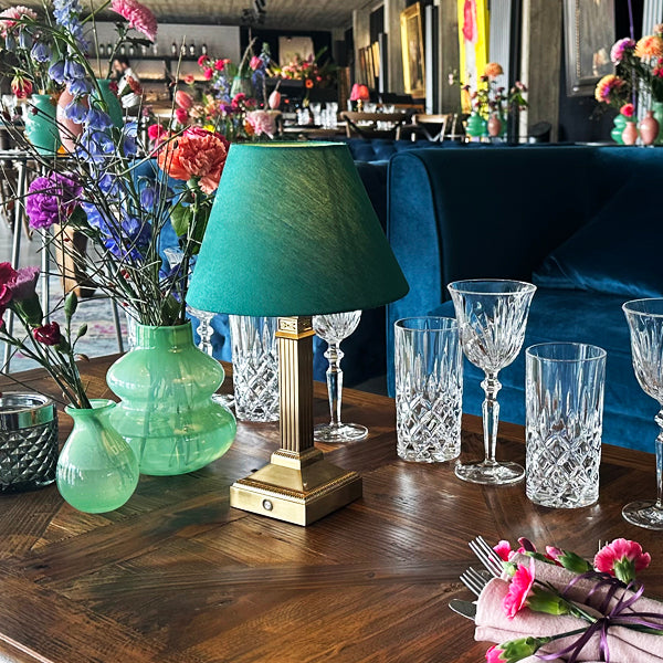Tischlampe - FREYA "jade taj silk"
