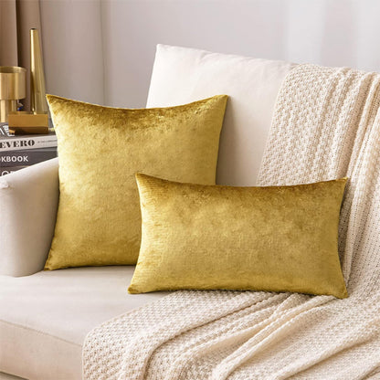Kissen 40 x40 cm - Samt gold