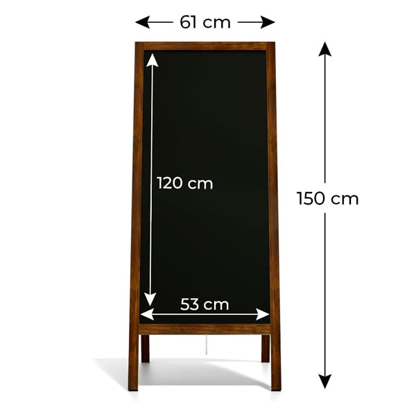 Kundenstopper mit lackiertem Holzrahmen | 150 x 61 cm