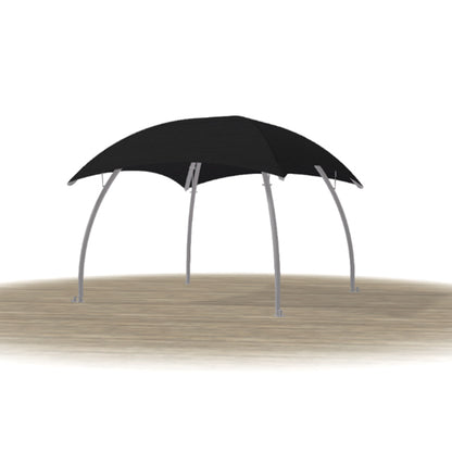 Kuppelzelt Lounger M schwarz - 414 x 414 cm  | 17 m²