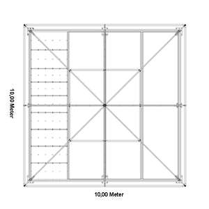 Orangerie Zelt 10 x 10 Meter