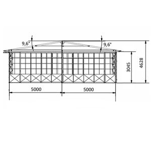 Orangerie Zelt 10 x 10 Meter