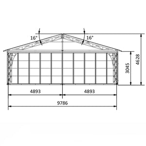 Orangerie Zelt 10 x 15 Meter