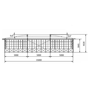 Orangerie Zelt 10 x 15 Meter