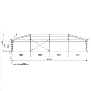 Orangerie Zelt 10 x 20 Meter